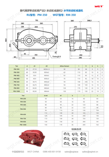 Horizontal helical gear reducer RM-400 for lifting and construction industry